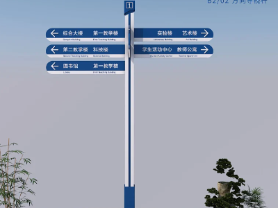 學校導視標識系統(tǒng)設計制作